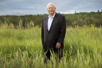 Portrait of Art Froehlich, Calgary agriculture industry leader, Alberta Order of Excellence member