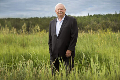 Portrait of Art Froehlich, Calgary agriculture industry leader, Alberta Order of Excellence member