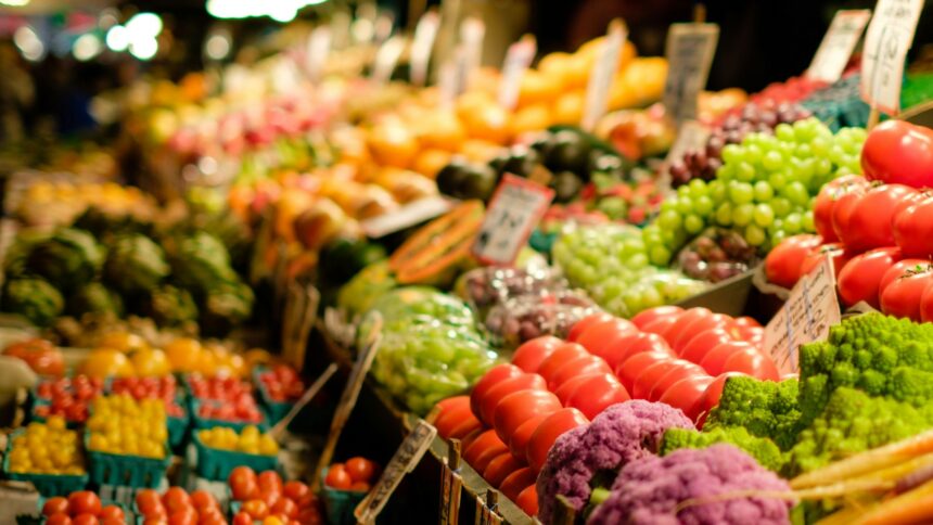 A local produce stand with fresh vegetables