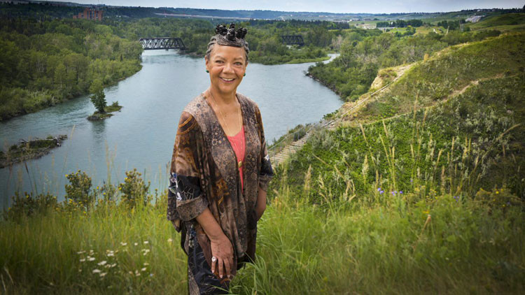 Portrait of Cheryl Foggo, Calgary author and filmmaker, Alberta Order of Excellence member