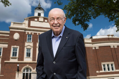 Portrait of Alberta Order of Excellence member Dr. Cyril Kay, Edmonton biochemist