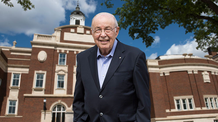 Portrait of Alberta Order of Excellence member Dr. Cyril Kay, Edmonton biochemist