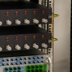 Data centre server racks and cooling equipment