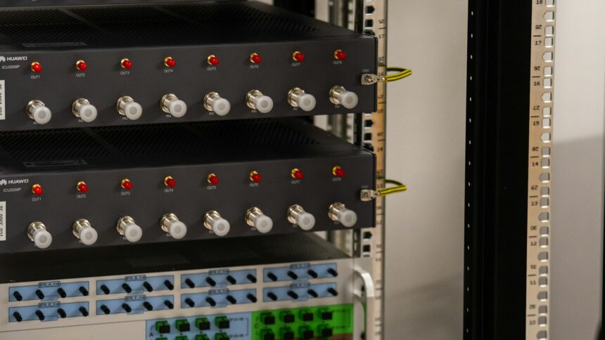 Data centre server racks and cooling equipment