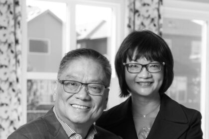 Portrait of Eleanor and Wayne Chiu, 2022 Southern Alberta Business Hall of Fame laureates and Trico Group founders