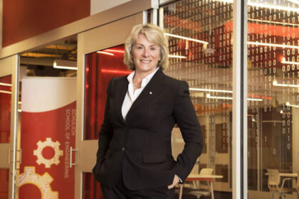 Portrait of Elizabeth Cannon, former University of Calgary president, Alberta Order of Excellence member