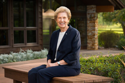 Portrait of Joan Donald, Alberta Order of Excellence member and co-founder of Parkland Fuel Corp.
