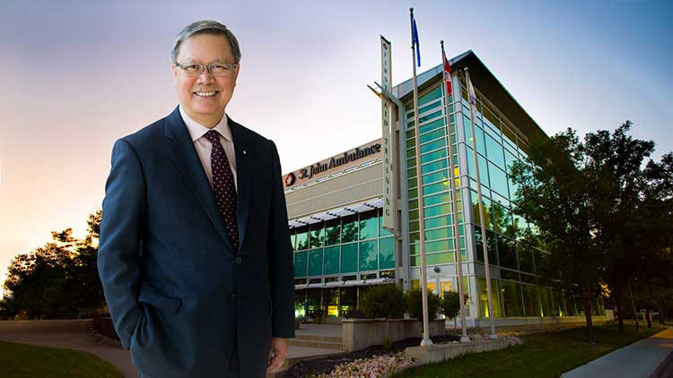 Portrait of John Mah, Alberta Order of Excellence member and Sub-Prior of the Order of St. John
