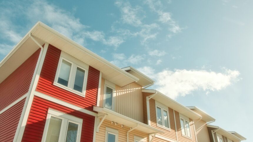 A row of multi-family homes in Calgary, Alberta