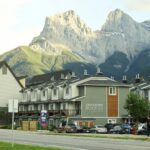 New townhomes below the mountains in Canmore, Alberta