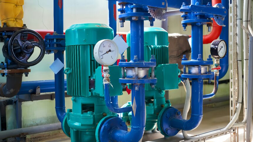 Pipework and valve assemblies on an industrial injection site