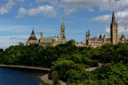 The Parliament buildings on Parliament Hill in Ottawa